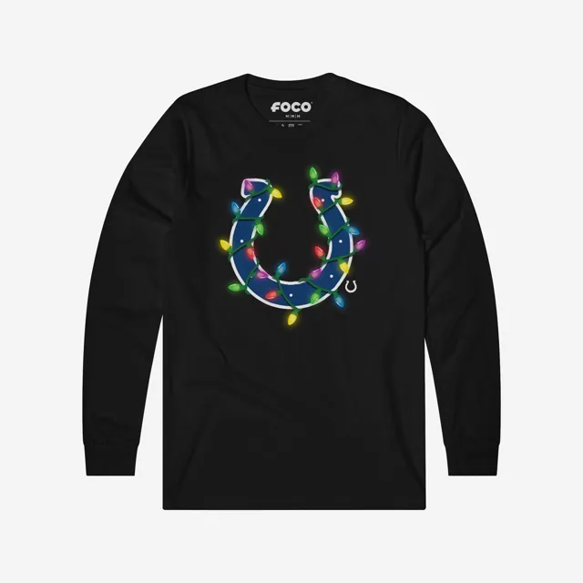 Indianapolis Colts T-shirt à manches longues avec logo principal Holiday Lights