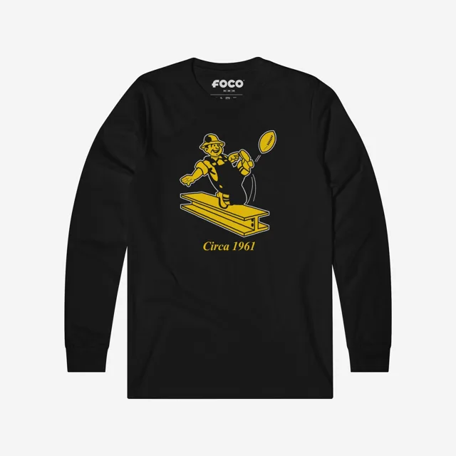 Pittsburgh Steelers 1962 T-shirt à manches longues avec logo rétro