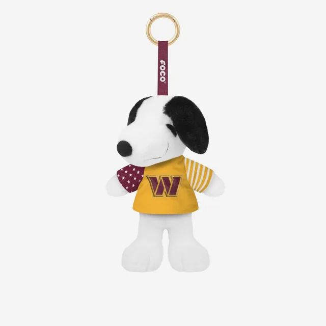 Washington Commanders Americana Peluche Snoopy Peanuts Porte-clés à breloques pour sac