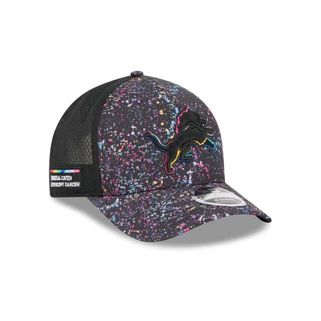 Detroit Lions 2025 Casquette de camionneur Crucial Catch 9FORTY M-Crown A-Frame