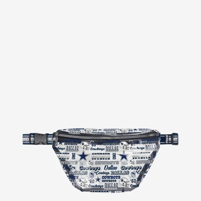 Dallas Cowboys Répétez le sac banane transparent à imprimé rétro