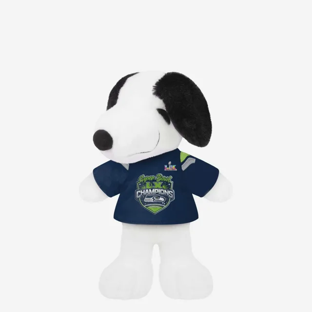 Seattle Seahawks Super Bowl LX Champions Snoopy Peanuts Team Jersey Peluche