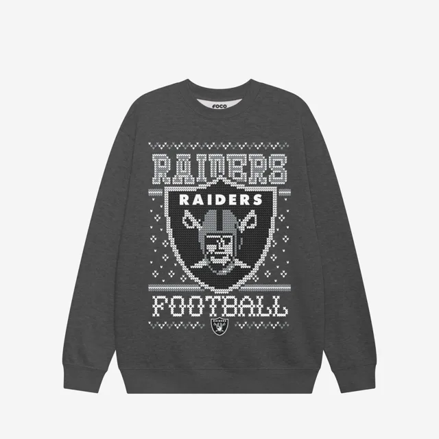 Las Vegas Raiders Sweat-shirt à col rond des fêtes