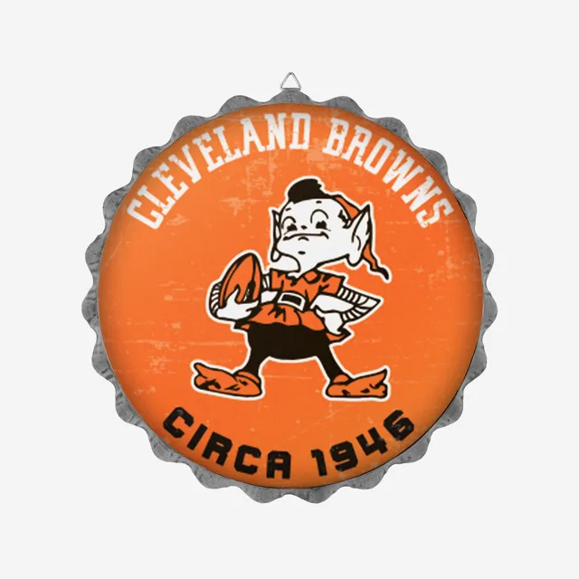 Cleveland Browns Panneau mural rétro avec bouchon de bouteille