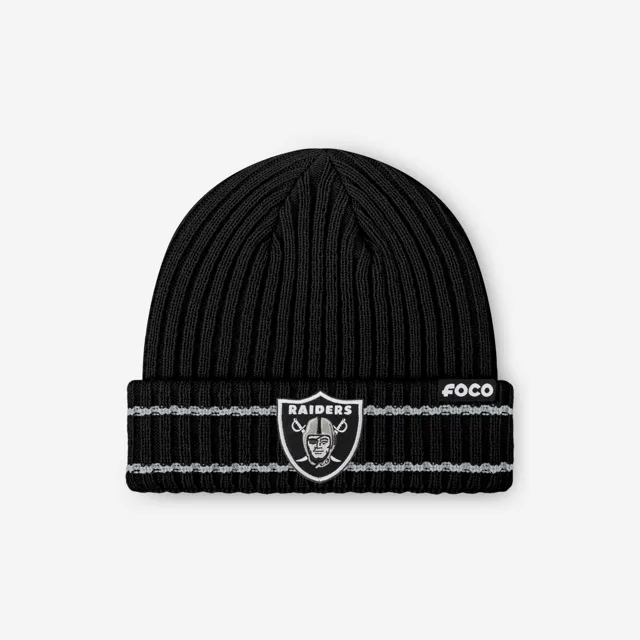 Bonnet côtelé avec logo principal Las Vegas Raiders