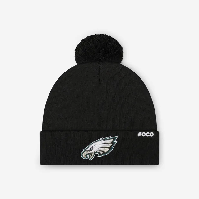 Bonnet à pompon avec logo principal Philadelphia Eagles Basic