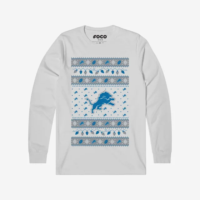 Detroit Lions Pull à manches longues Holiday Lights