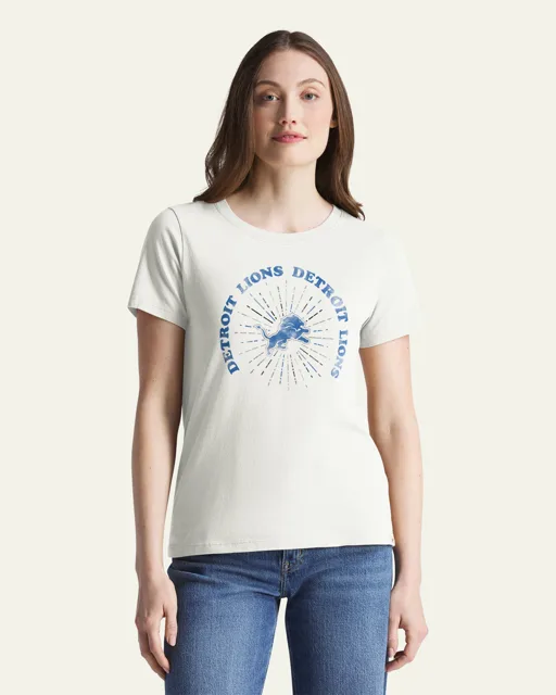 Detroit Lions SHINE LINES '47 T-SHIRT DE TOUS LES JOURS POUR FEMMES