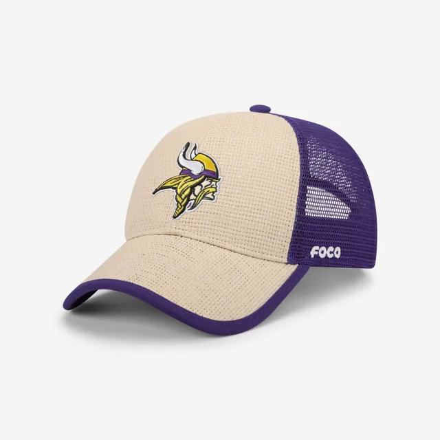Minnesota Vikings Casquette de camionneur décontractée en paille