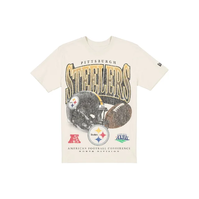 Pittsburgh Steelers T-shirt chromé à imprimé vieilli Sport Classics