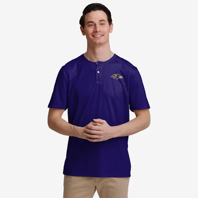 Baltimore Ravens Solid Team Logo Henley à manches courtes