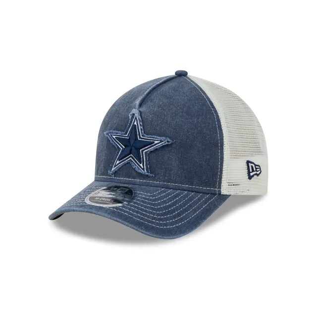 Dallas Cowboys Casquette de camionneur à cadre en A avec logo effiloché 9FORTY M-Crown