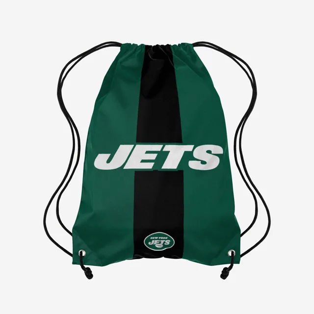 New York Jets Sac à dos avec cordon de serrage Team Stripe Wordmark