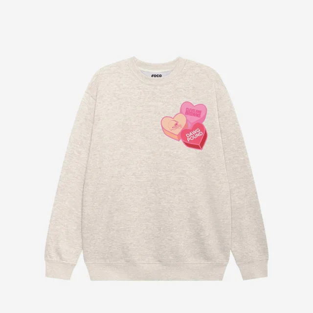 Cleveland Browns Sweat-shirt à col rond Candy Heart