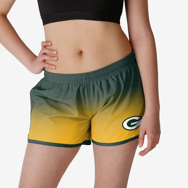 Green Bay Packers Short de course dégradé pour femmes