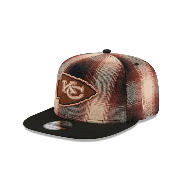 Kansas City Chiefs Chapeau réglable à carreaux grunge 9FIFTY A-Frame