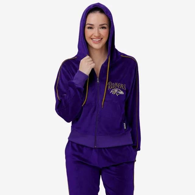 Baltimore Ravens Haut zippé en velours pour femme