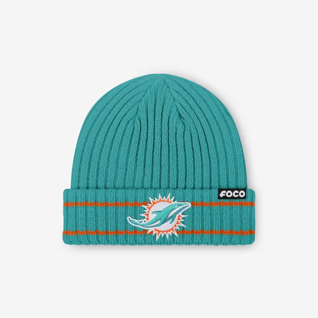 Bonnet côtelé avec logo principal Miami Dolphins