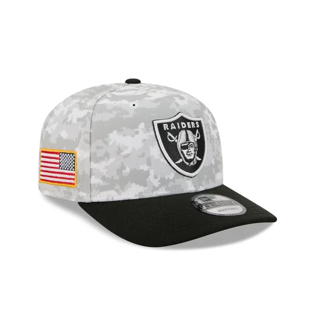 Las Vegas Raiders 2025 Salut au service Fan Gear 9SEVENTY Chapeau extensible à bouton-pression
