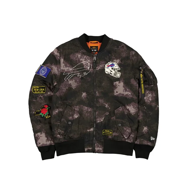 Alpha Industries x Buffalo Bills Blouson aviateur camouflage noir MA-1
