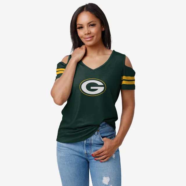 Green Bay Packers T-shirt à épaules dénudées pour femme