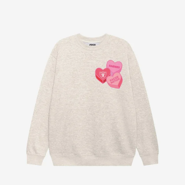 Las Vegas Raiders Sweat-shirt à col rond Candy Heart