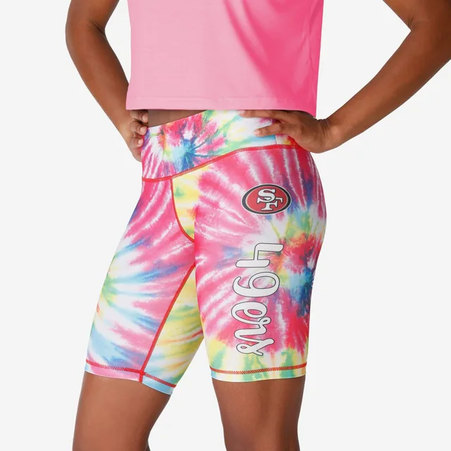 San Francisco 49ers Short de vélo tie-dye pour femme