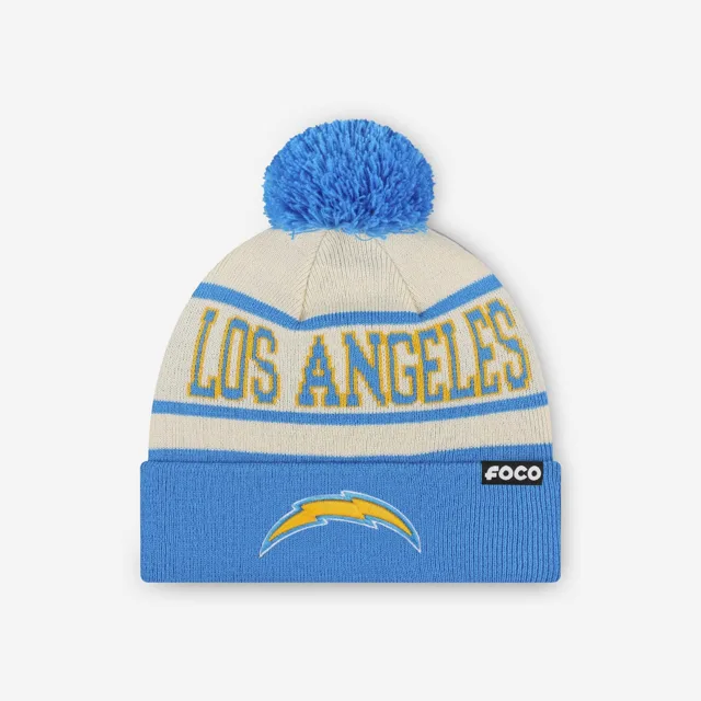 Bonnet à pompon avec logo principal à rayures Heritage Los Angeles Chargers