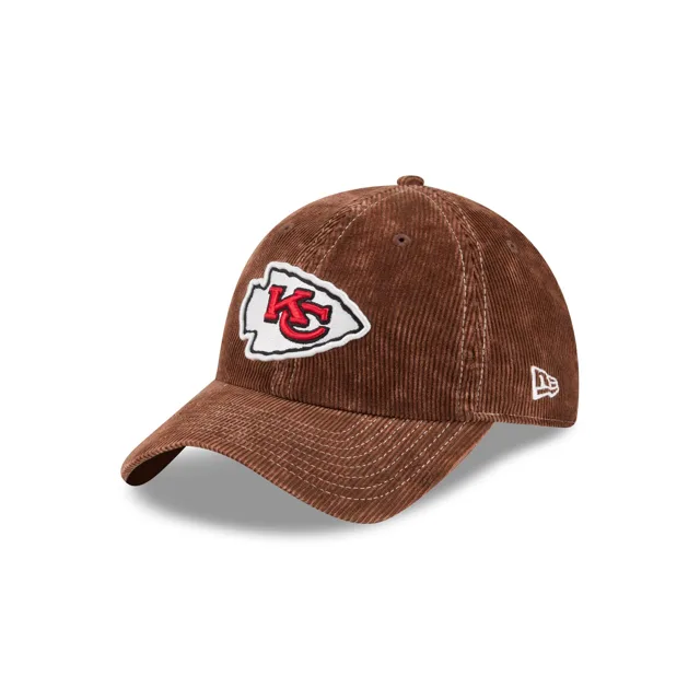 Kansas City Chiefs Chapeau réglable classique décontracté en velours côtelé marron délavé