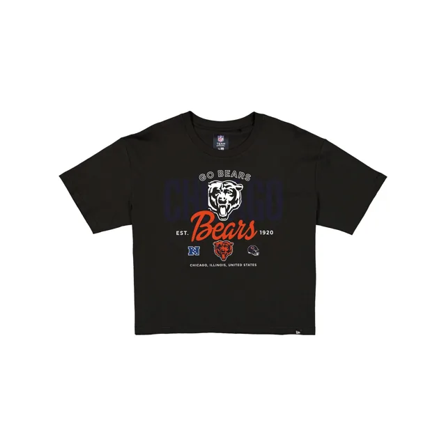 Chicago Bears 2026 T-shirt court noir fonctionnel Fandom pour femmes