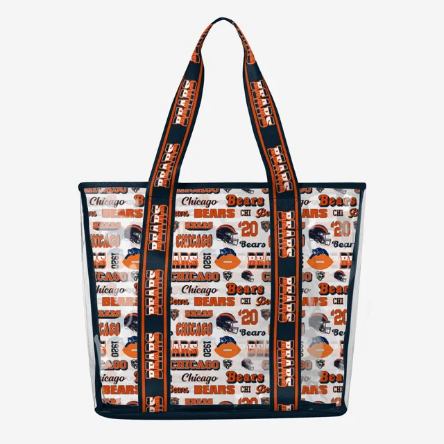 Chicago Bears Répétez l'impression rétro Sac fourre-tout transparent