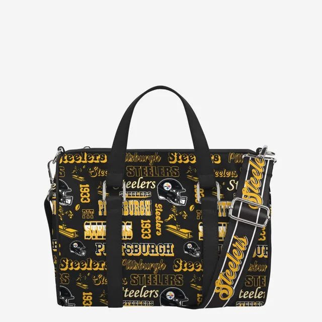 Pittsburgh Steelers Répéter Sac tonneau moyen en nylon à imprimé rétro