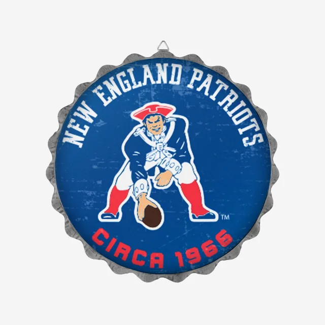 New England Patriots Panneau mural rétro avec bouchon de bouteille