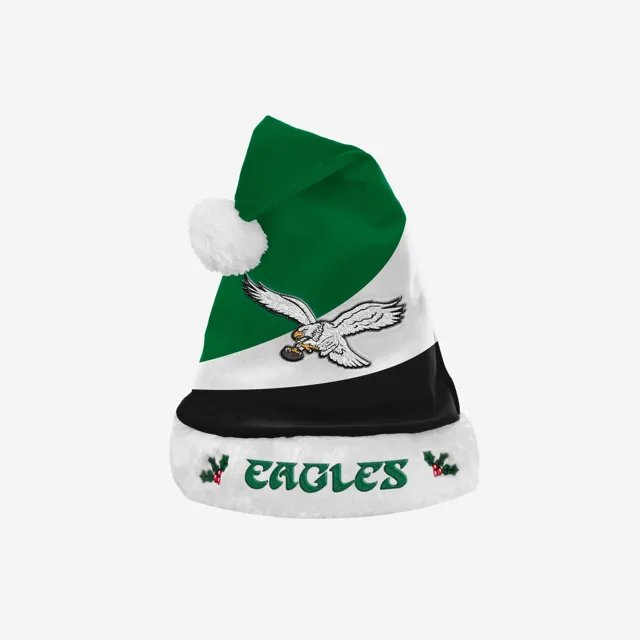 Philadelphia Eagles Bonnet de Père Noël vert Kelly