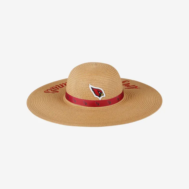 Arizona Cardinals Chapeau de paille de plage avec mot-symbole pour femme