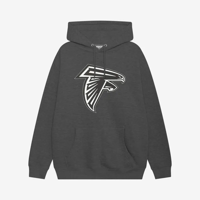 Atlanta Falcons Sweat à capuche avec logo principal noir et blanc