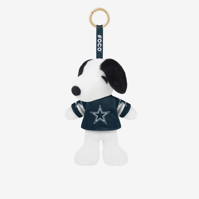 Dallas Cowboys Porte-clés en peluche Snoopy Peanuts avec breloque pour sac