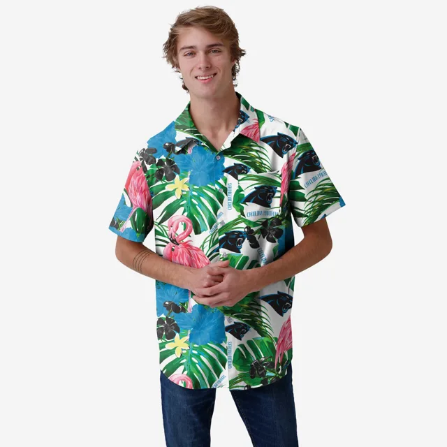 Carolina Panthers Chemise boutonnée flamant rose