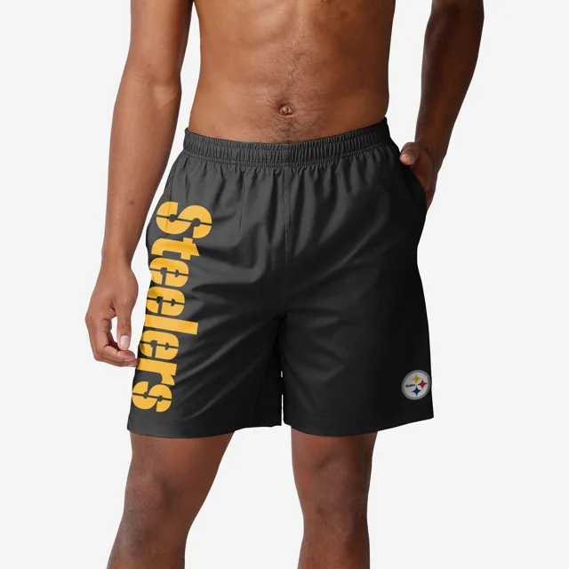 Pittsburgh Steelers Maillot de bain traditionnel avec mot-symbole solide