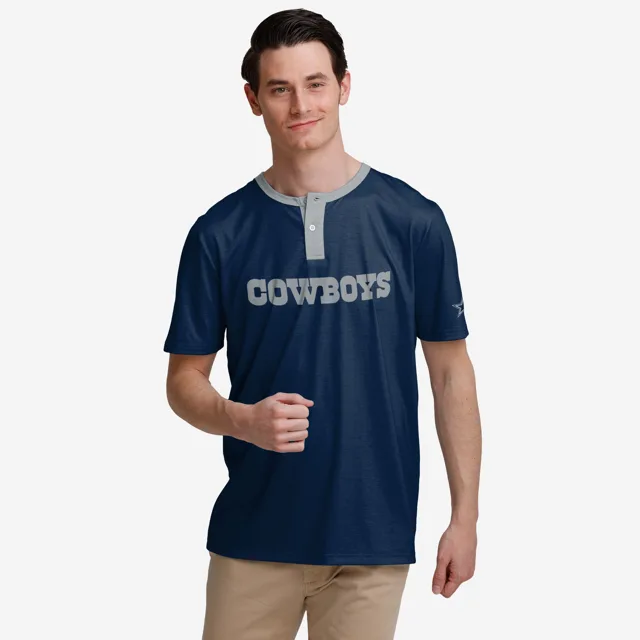 Dallas Cowboys Henley à manches courtes avec mot-symbole uni