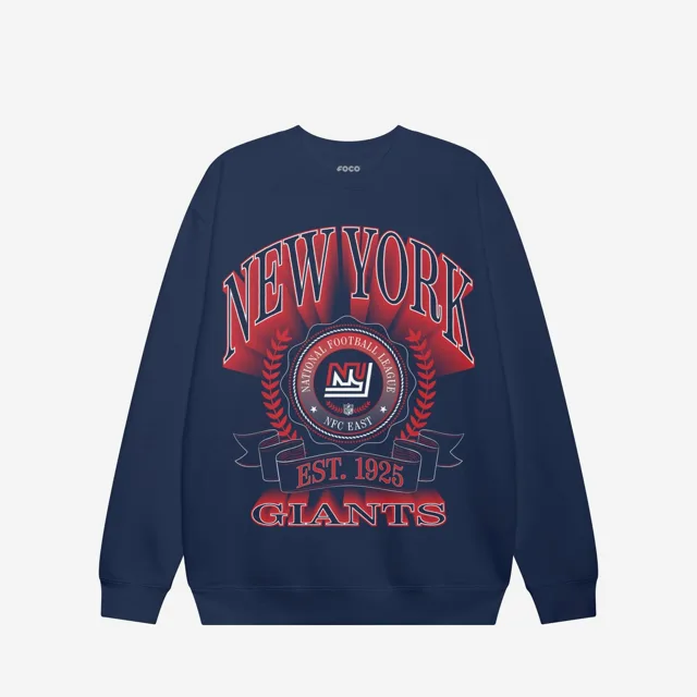 New York Giants Sweat-shirt à col rond avec écusson de bannière
