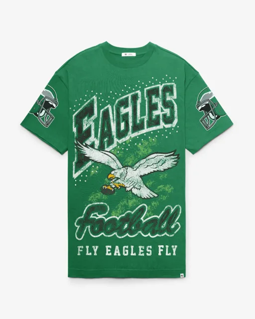Philadelphia Eagles ROBE T-SHIRT HISTORIQUE GEMSTONE SWASH '47 FEMME