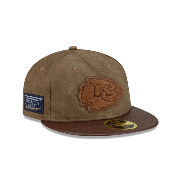 Kansas City Chiefs Chapeau ajusté rétro Crown 59FIFTY en lin utilitaire