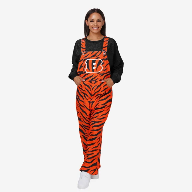 Cincinnati Bengals Salopette thématique à rayures tigre pour femme
