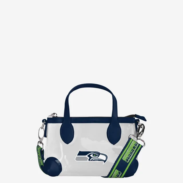 Seattle Seahawks Mini sac à main à bandoulière transparent avec grand logo