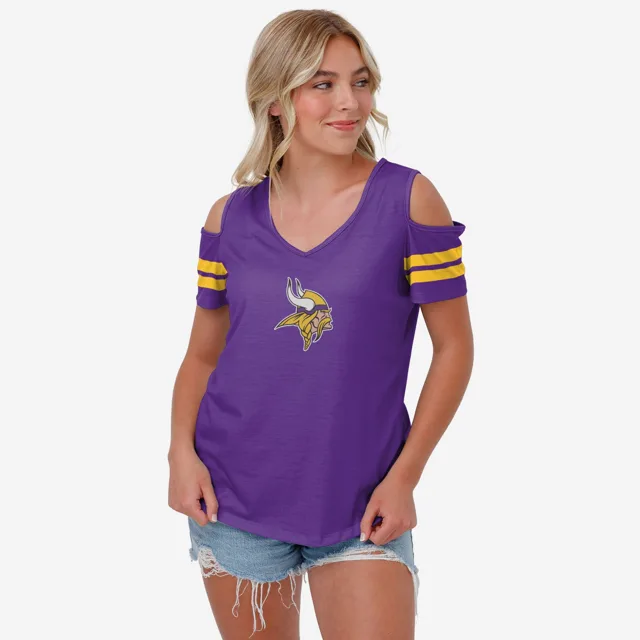 Minnesota Vikings T-shirt à épaules dénudées pour femme