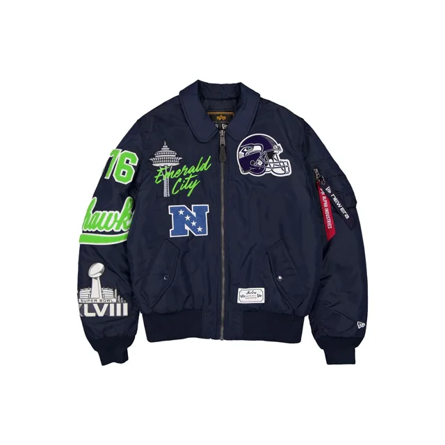 Veste de vol Alpha Industries x Seattle Seahawks MA-1