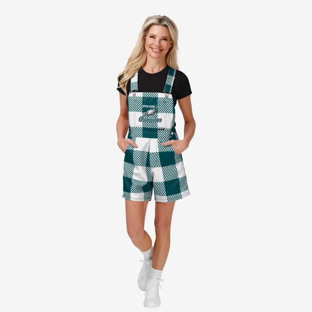 Philadelphia Eagles Super Bowl LIX Champions Cuissard à bretelles à carreaux pour femme