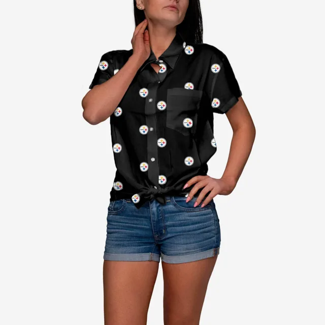 Pittsburgh Steelers Logo Blast Chemise boutonnée pour femme