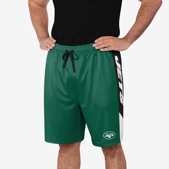 Short d'entraînement à rayures latérales New York Jets